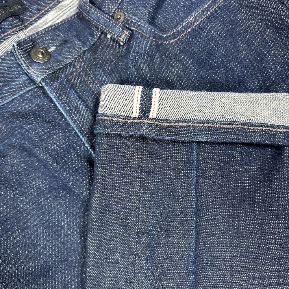Uniqlo Jeans Mens 32x32 Blue Selvedge Kaihara Japan Denim Slim Straight Mid Rise - Picture 11 of 11